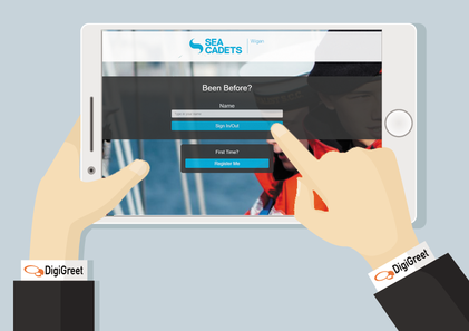 Wigan Sea Cadets are using DigiGreet