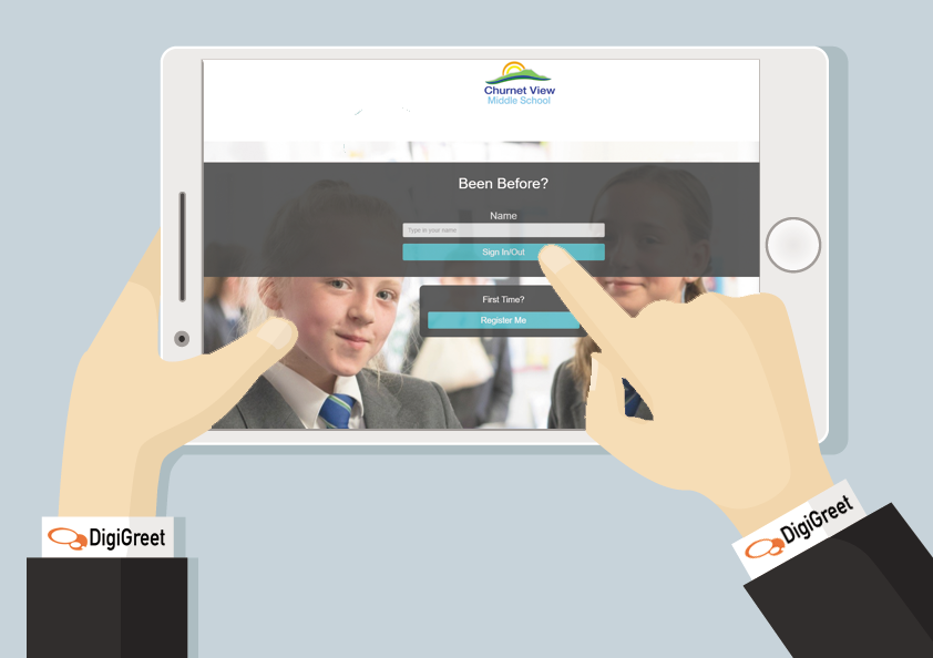 Churnet View Middle School using DigiGreet