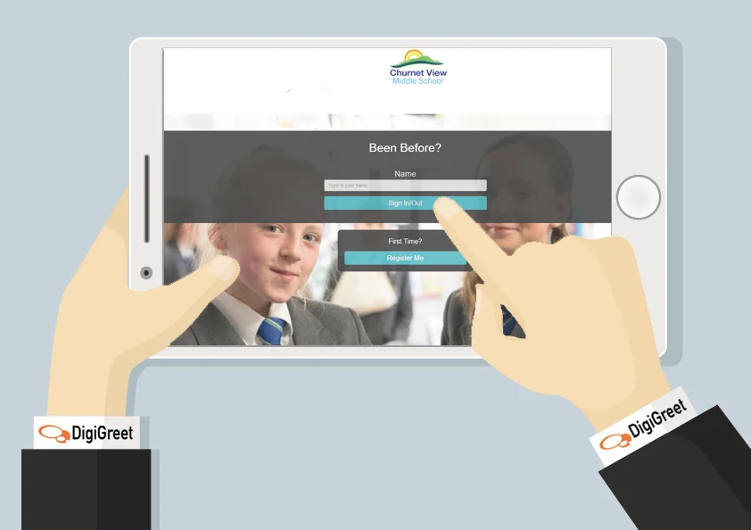 Schools can run the DigiGreet visitor management system on any device with a browser such as chrome